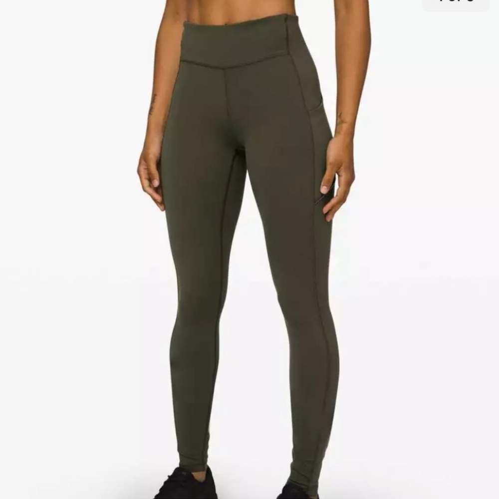 Lululemon Speed Up Mid Rise Tight Luxtreme LW5BMUS Dark Green 8